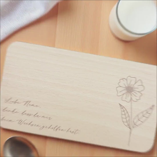 Frühstücksbrettchen personalisiert "Danke dass du mir beim Wachsen geholfen hast" Abschiedsgeschenk Erzieherin Geschenk Dankeschön