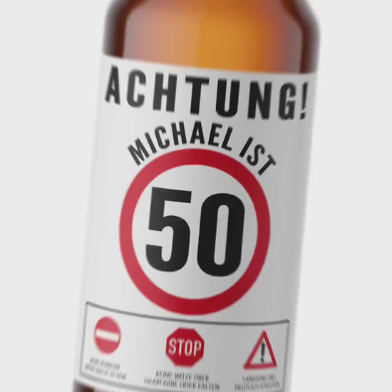 Bier Geschenk Mann 50. Geburtstag Bieretiketten personalisiert Männergeschenk Geburtstagsgeschenk Bierflaschen Etiketten 6 Stück | 9x9 cm