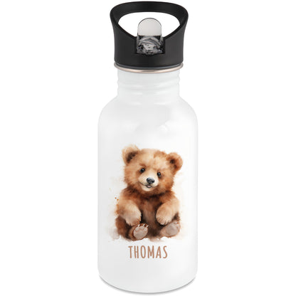 Trinkflasche Kinder Namen Bäre Edelstahl