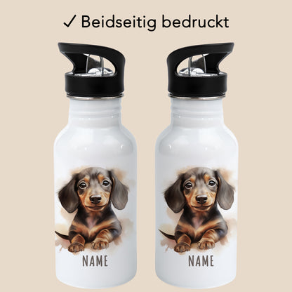 Trinkflasche Kinder Namen Dackel Edelstahl