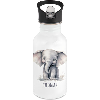 Trinkflasche Kinder Namen Elefant Edelstahl