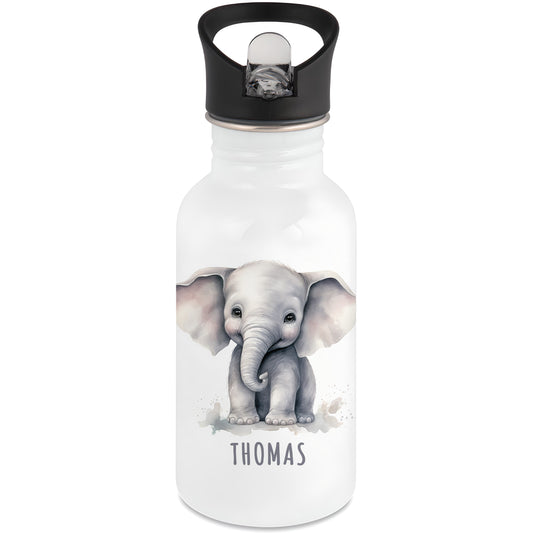 Trinkflasche Kinder Namen Elefant Edelstahl