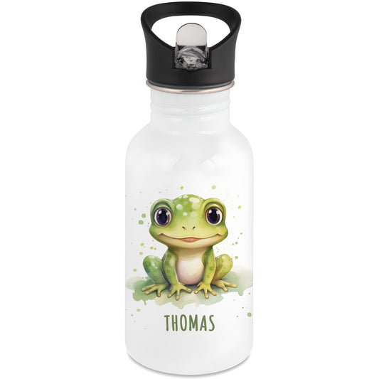 Trinkflasche Kinder Namen Frosch Edelstahl