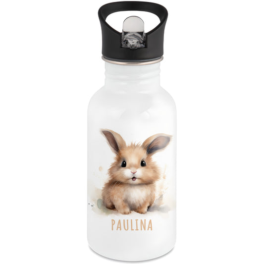 Trinkflasche Kinder Namen Hase Edelstahl