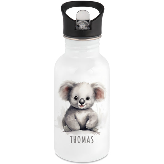 Trinkflasche Kinder Namen Koala Edelstahl