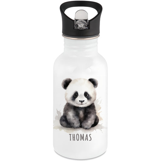 Trinkflasche Kinder Namen Panda Edelstahl