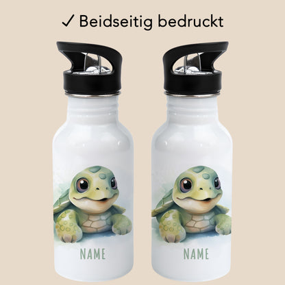 Trinkflasche Kinder Namen Schildkröte Edelstahl