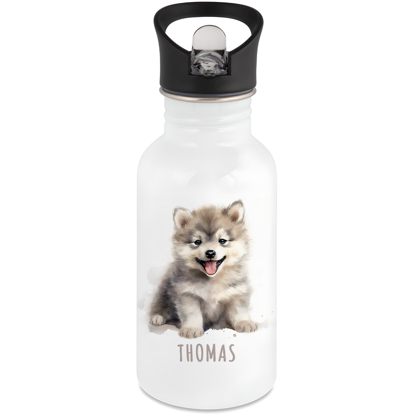 Trinkflasche Kinder Namen Wolf Edelstahl