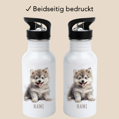 Trinkflasche Kinder Namen Wolf Edelstahl