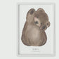 Fußabdrücke Baby Poster Bär Fußabdruck Babygeschenk Geschenk Zur Geburt Personalisiert