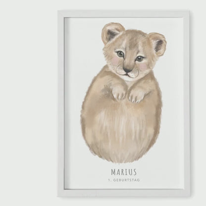 Fußabdrücke Baby Löwe Fußabdruck Bild