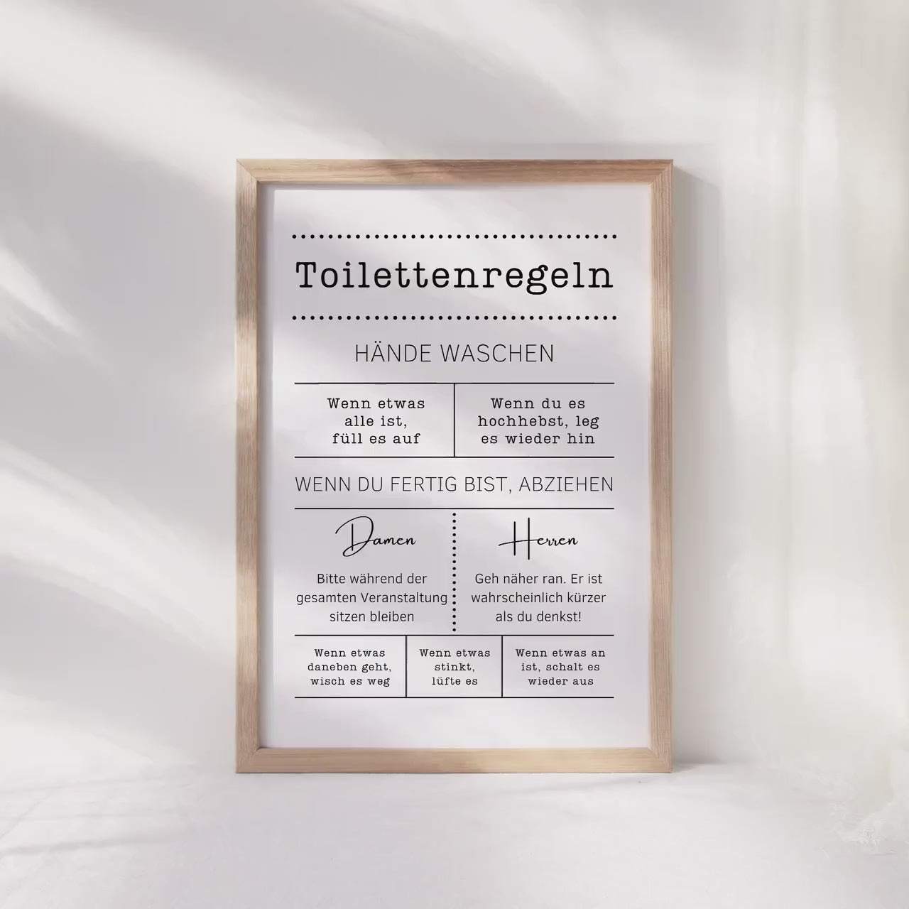 Toilettenregeln Bild Badezimmer Poster Gäste WC Deko Für Die Toilette