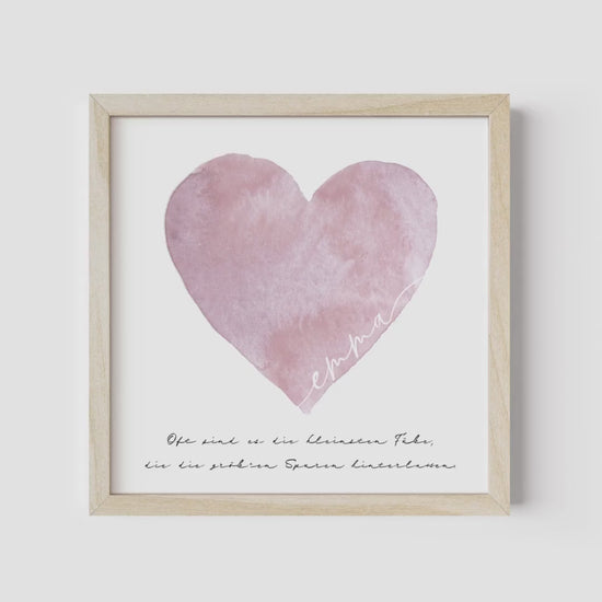 Fußabdruck Baby Poster Personalisiertes Fußabdrücke Bild Geschenk Zur Geburt (30x30 cm OHNE RAHMEN)