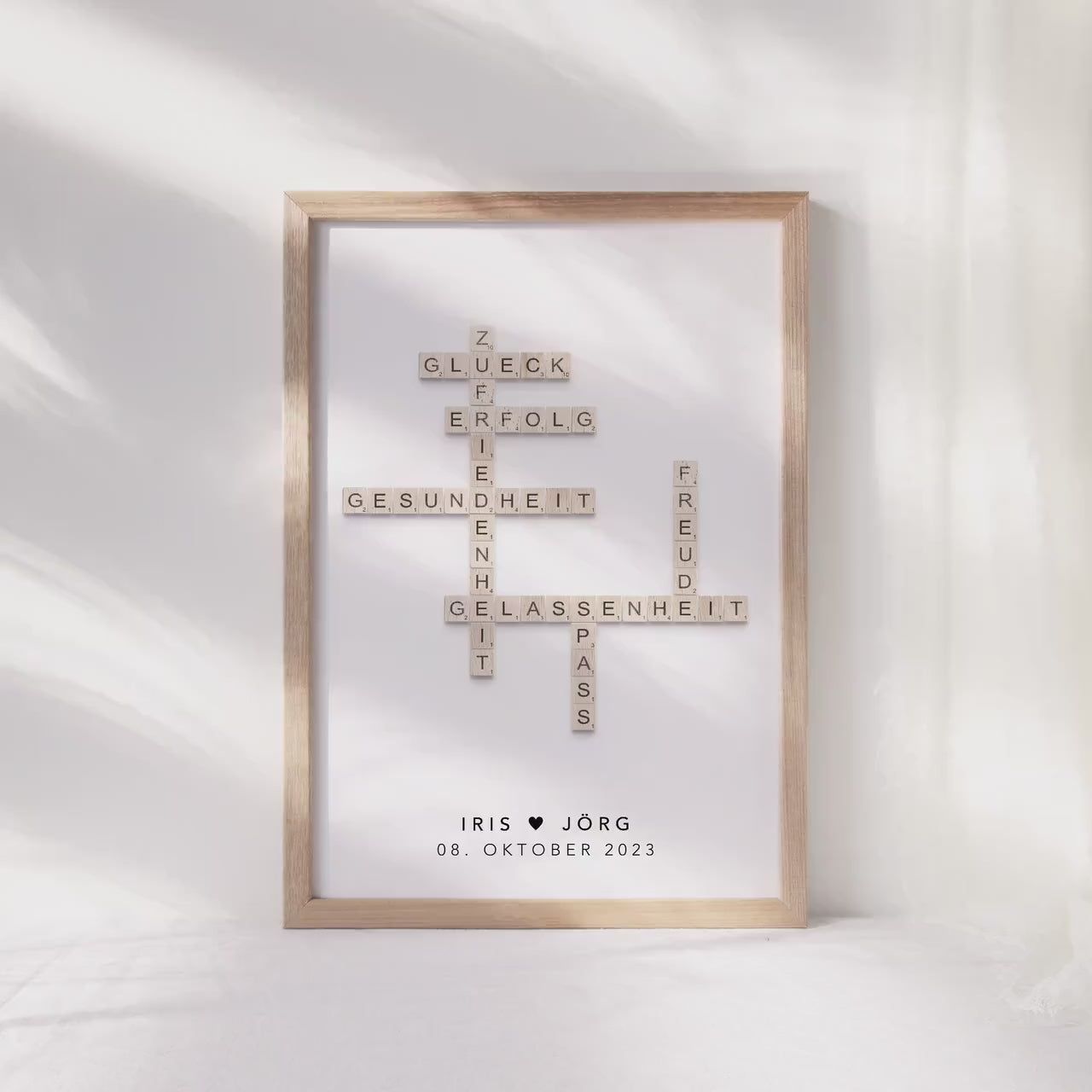 Hochzeitsgeschenk Personalisiertes Scrabble Poster Bild Zur Hochzeit Hochzeitstag