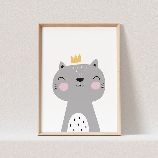 Kinderzimmer Poster Katze Katzenbaby Kater Skandinavisch Scandinavian Design Babyzimmer