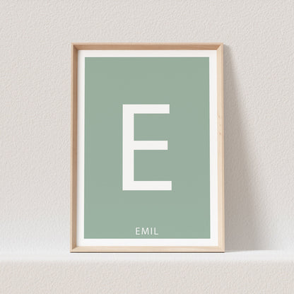 Kinderzimmer Poster Buchstabe Name Babyzimmer Geburtsposter Namensgeschenk Buchstabenposter