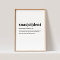 Snaccident Poster Snack Definition Küche Geschenk Küchenbild Küchenposter