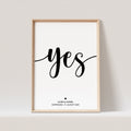 Yes Poster Hochzeitsposter Personalisiert Namen Hochzeitstag Hochzeitsgeschenk