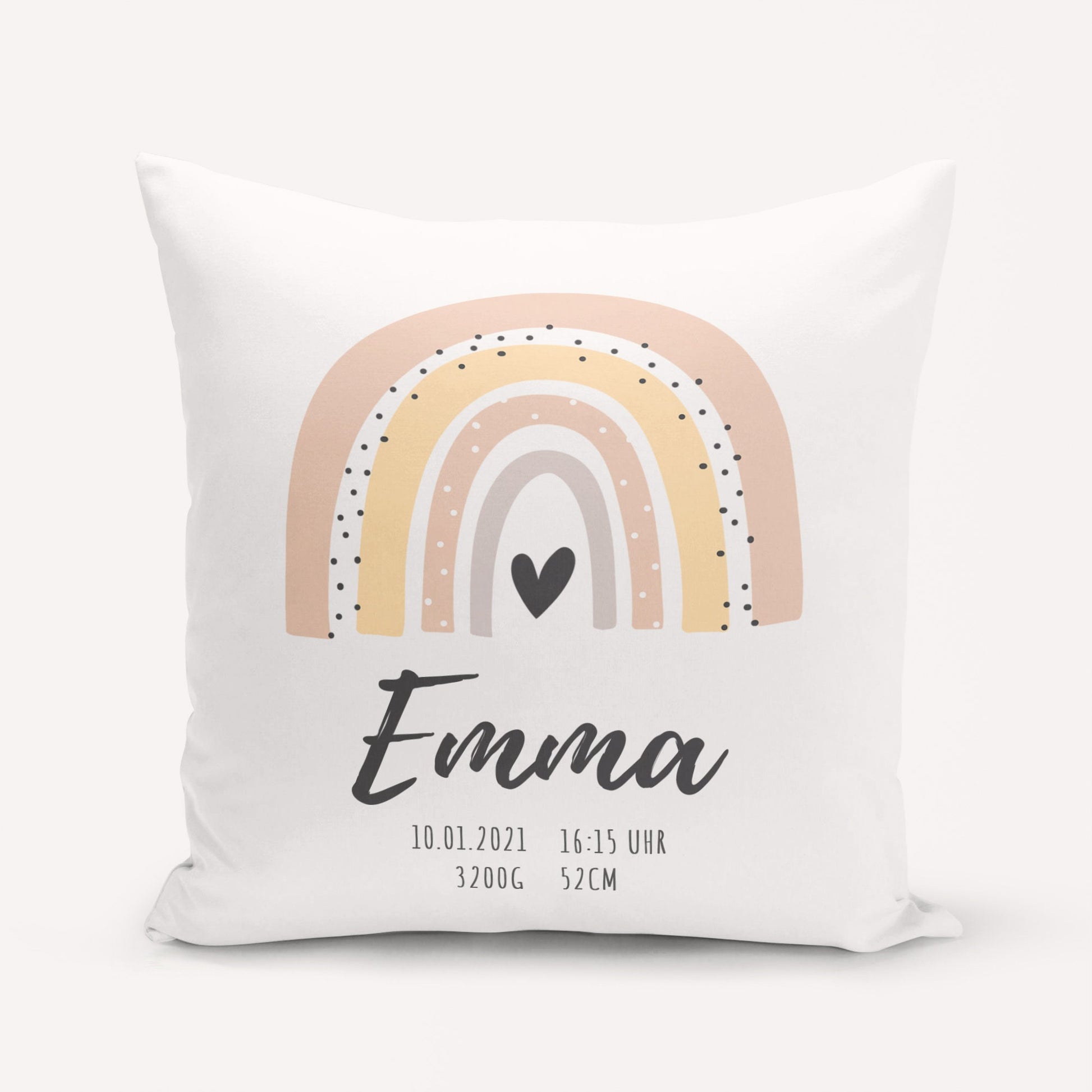 Geburtskissen Kissen Personalisiert Regenbogen Namenskissen Junge Mädchen Baby Party Geschenk