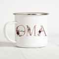 Lieblingsoma Tasse Emaille Blumen Floral Großmutter Oma Geschenk