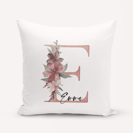 Kissen Personalisiert Buchstabe Blumen Geschenk
