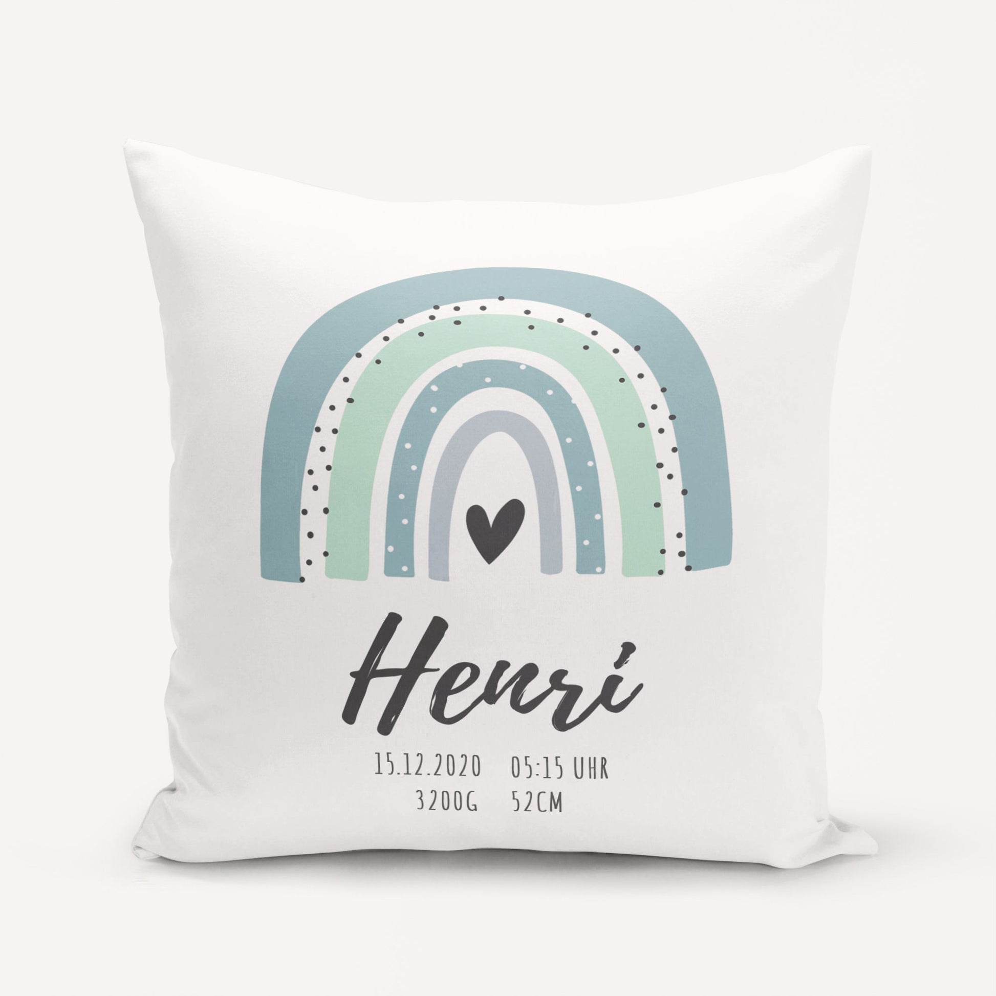 Geburtskissen Kissen Personalisiert Regenbogen Namenskissen Junge Mädchen Baby Party Geschenk
