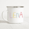 Emaille Tasse Kinder Personalisiert Buchstabe Wachsmalstift Becher