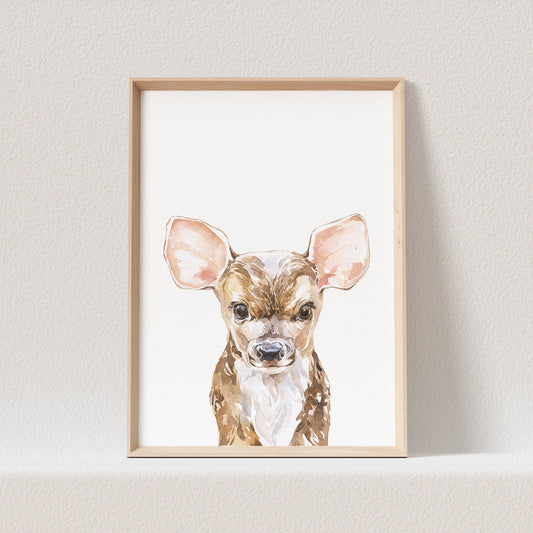 Rehkitz Poster Waldtiere Tiere Reh Baby Kinderzimmer Babyzimmer Bild