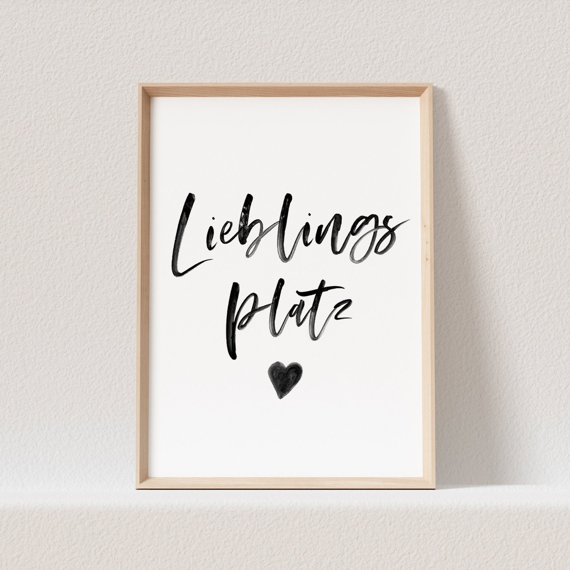Lieblingsplatz Poster Spruch Herz Einzug Geschenk