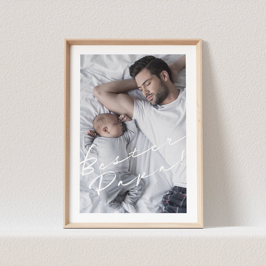 Geschenk Papa Personalisiert | Poster Mit Eigenem Foto & Spruch Personalisierbar