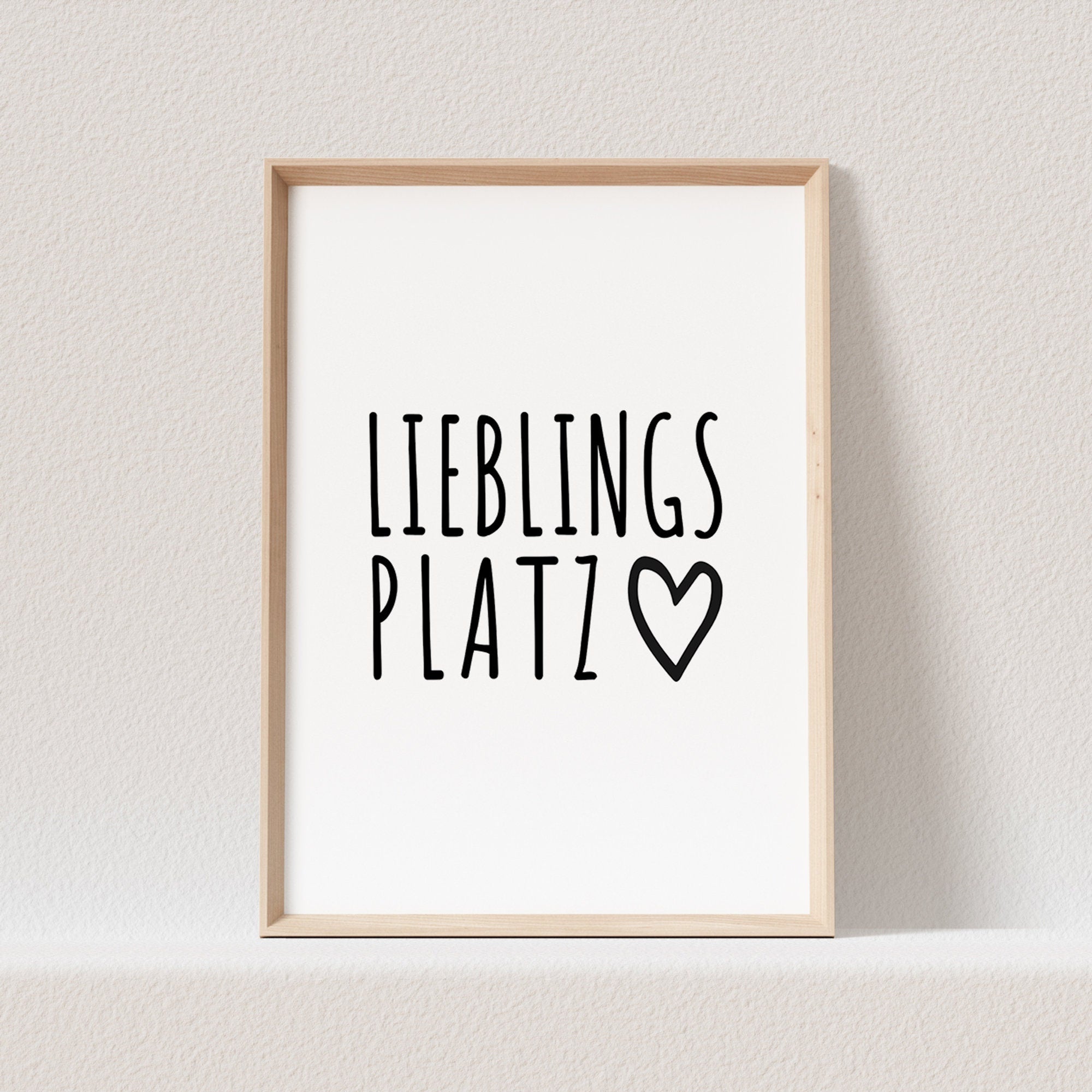 Lieblingsplatz Poster Spruch Herz Einzug Geschenk DEL MÀ