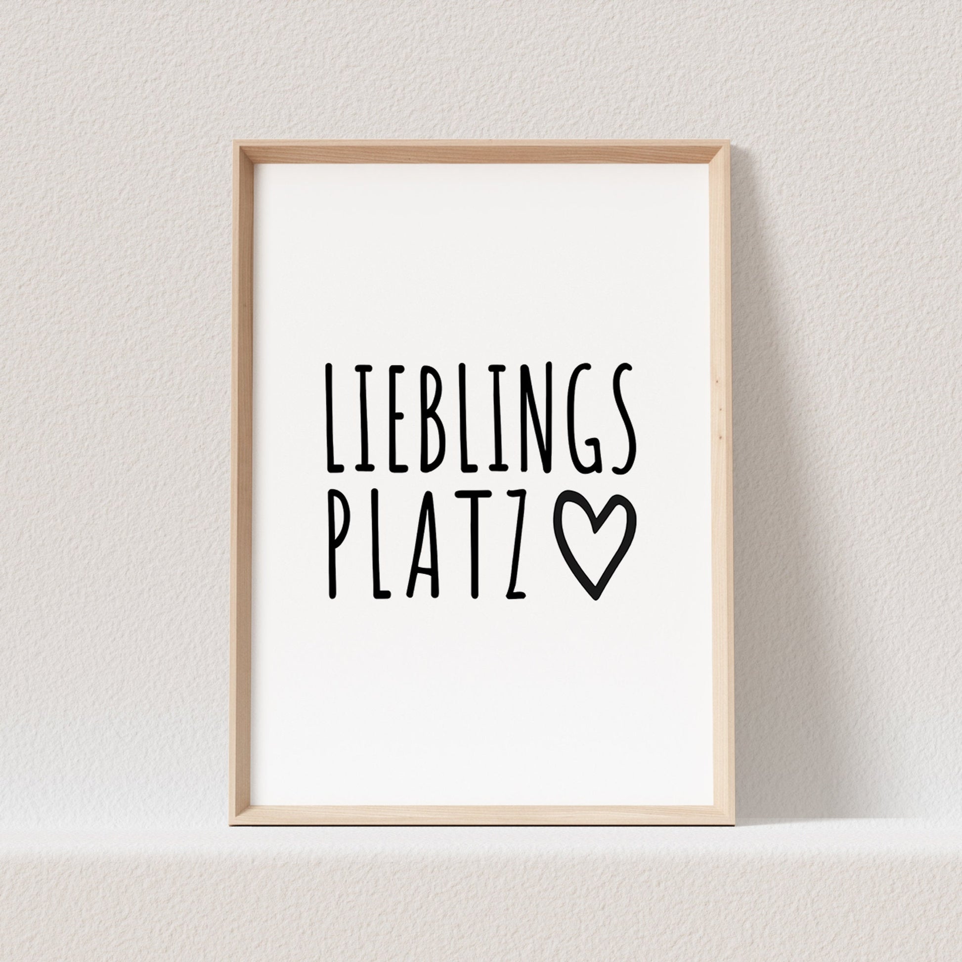 Lieblingsplatz Poster Spruch Herz Einzug Geschenk