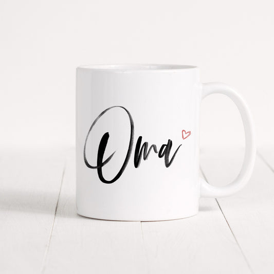 Oma Tasse Keramik Herz Großmutter Geschenk