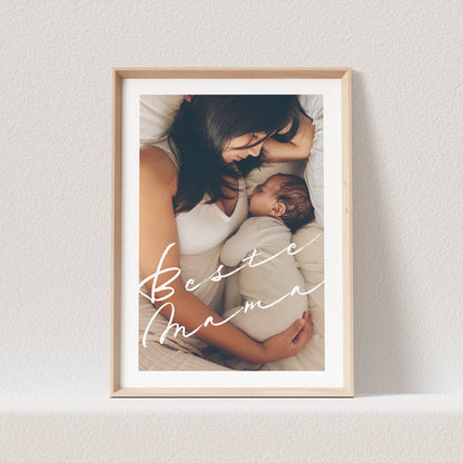 Geschenk Mama Personalisiert | Poster Mit Eigenem Foto & Spruch Personalisierbar