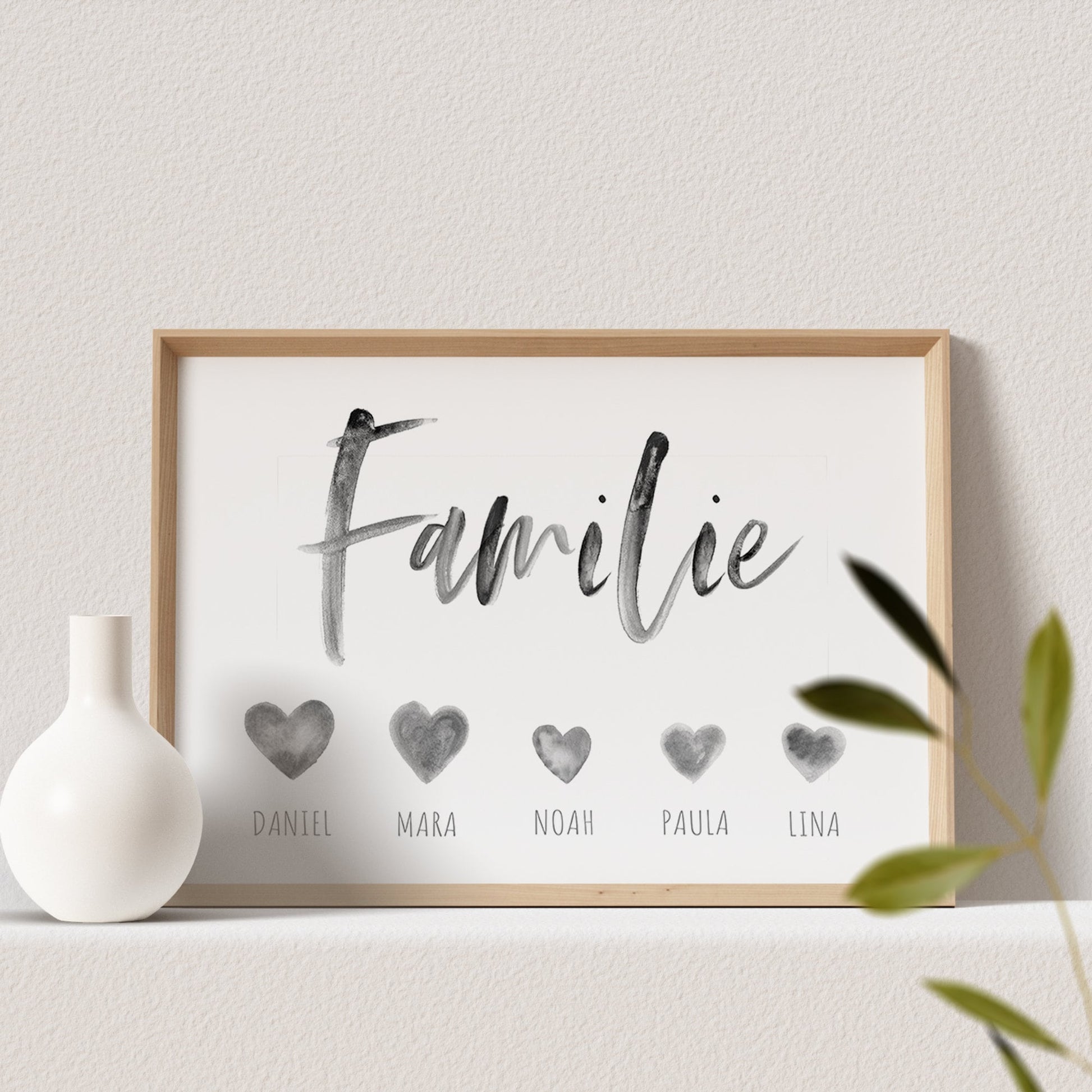 Familienposter Familie Poster Personalisiertes Geschenk Familie | Hochformat Querformat