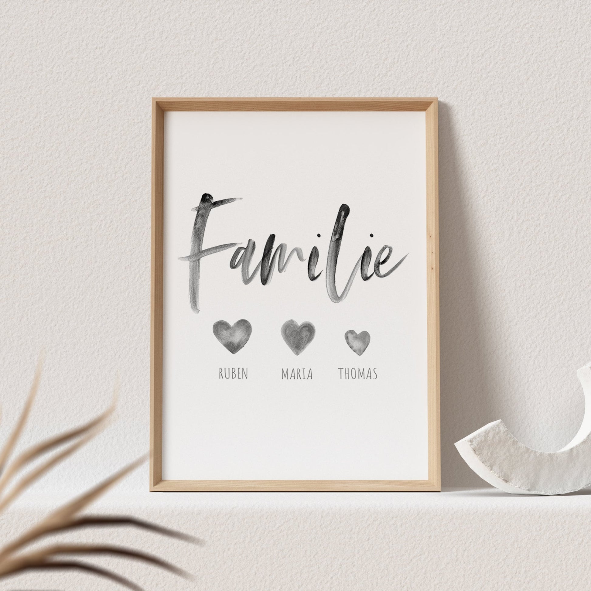 Familienposter Familie Poster Personalisiertes Geschenk Familie | Hochformat Querformat