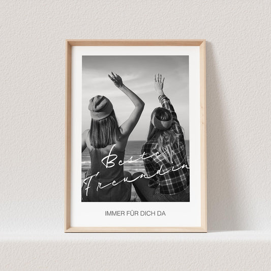 Beste Freundin Geschenk Personalisiertes Poster mit Botschaft Spruch Freundschaft