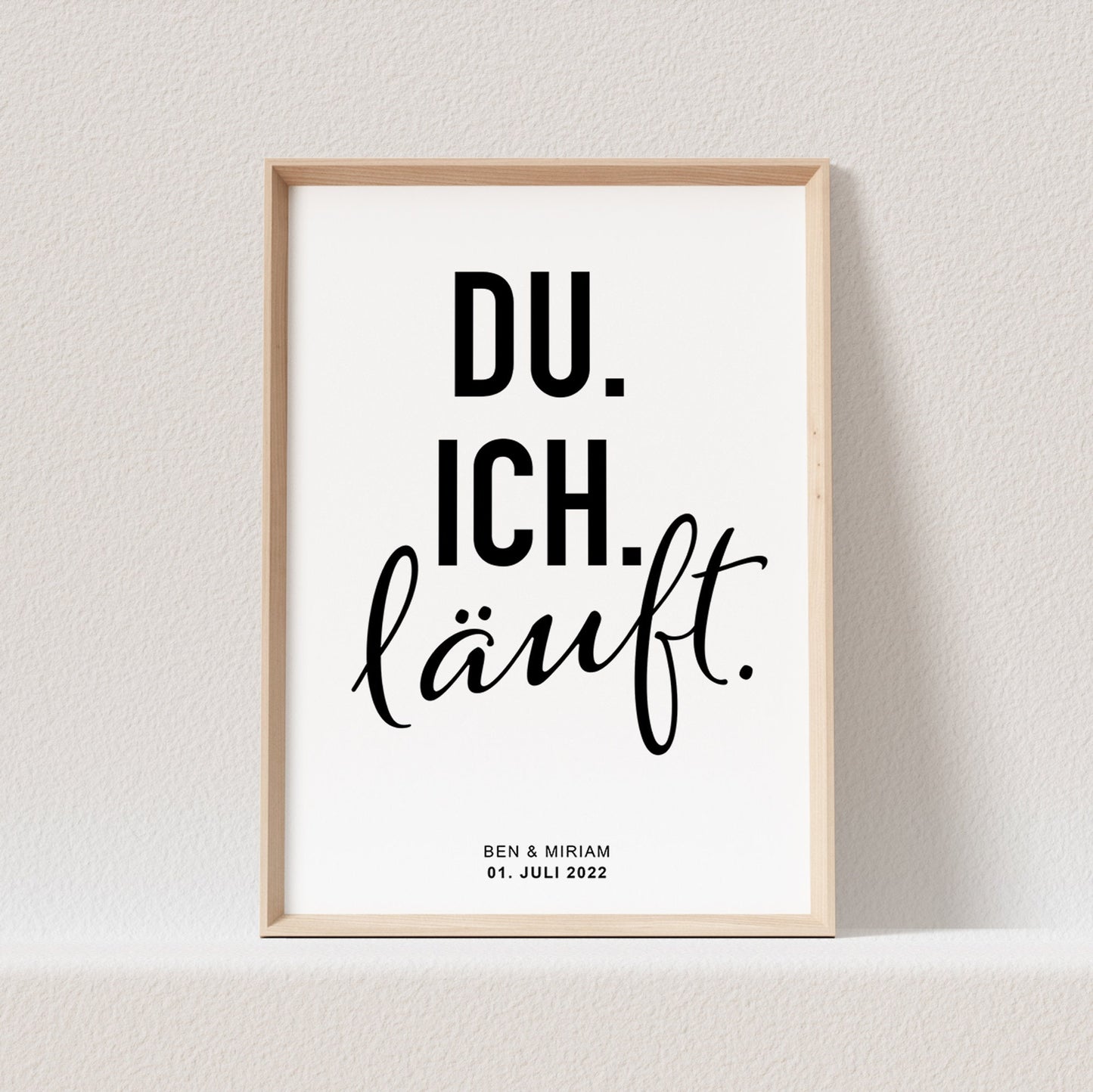 Du Ich Läuft Poster Personalisierbar Hochzeitstag Hochzeitsposter Hochzeitsgeschenk