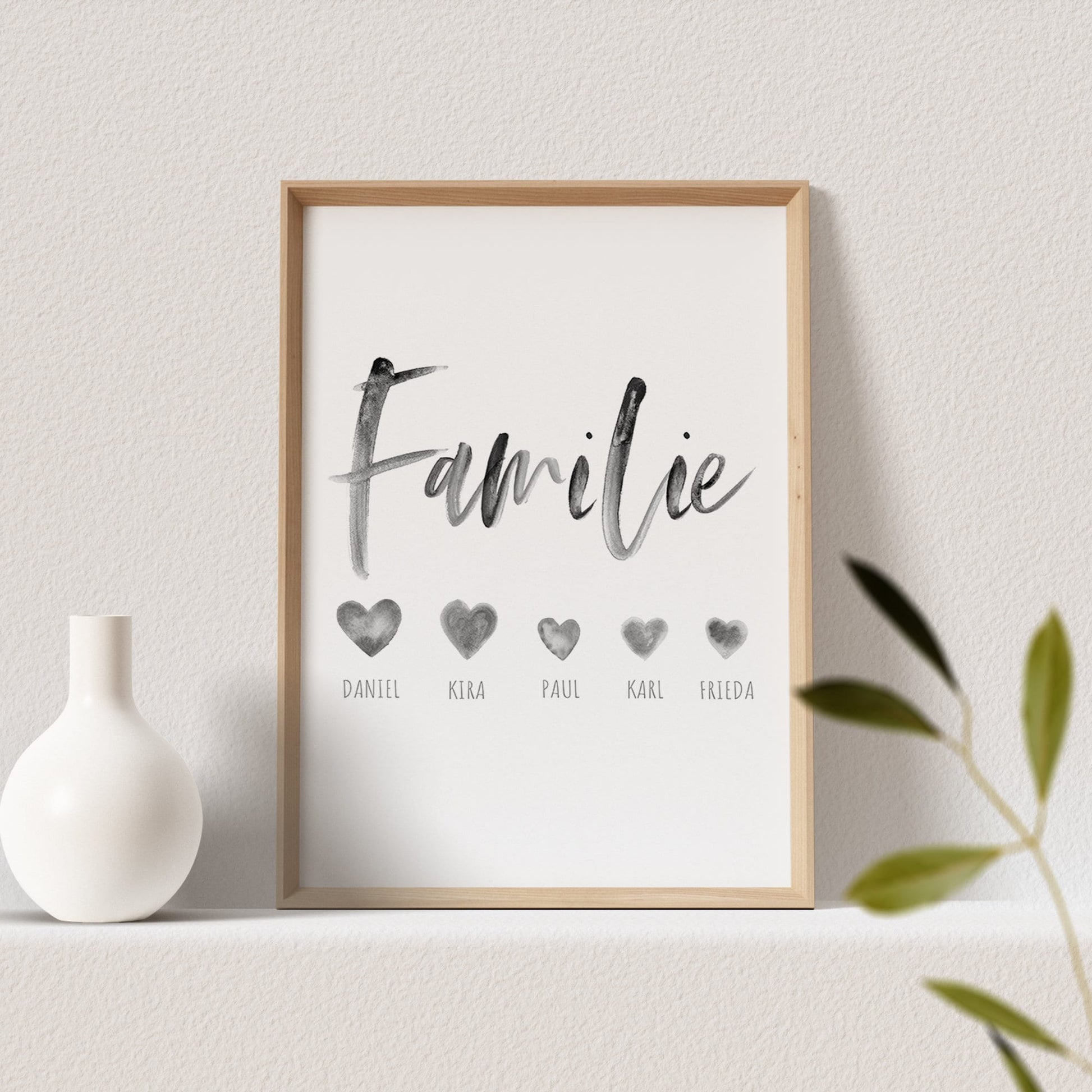 Familienposter Familie Poster Personalisiertes Geschenk Familie | Hochformat Querformat