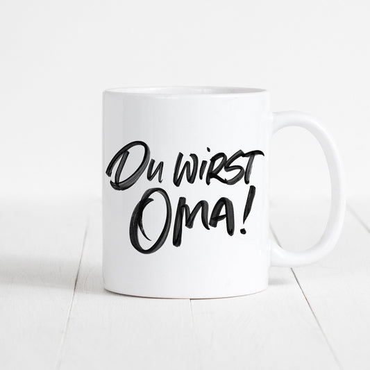 Du Wirst Oma Tasse Keramik Werdende Großmutter Schwangerschaft Verkünden Geschenk