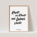 Hand In Hand Ein Leben Lang Poster Personalisierbar Hochzeitstag Hochzeitsposter Hochzeitsgeschenk