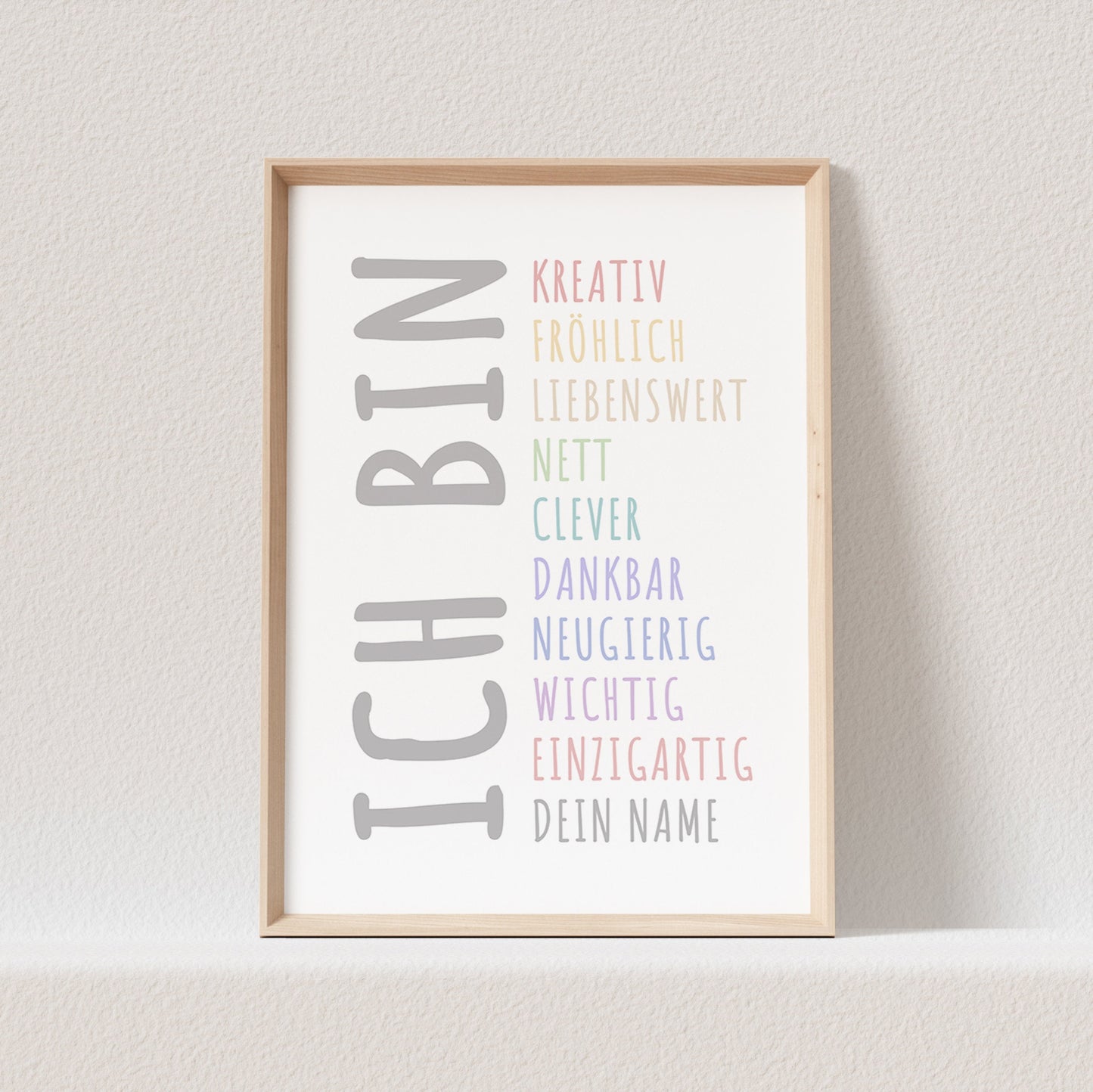 Affirmationsposter Kinder Affirmation Poster Personalisiert Positives Denken Kinderzimmer Bild