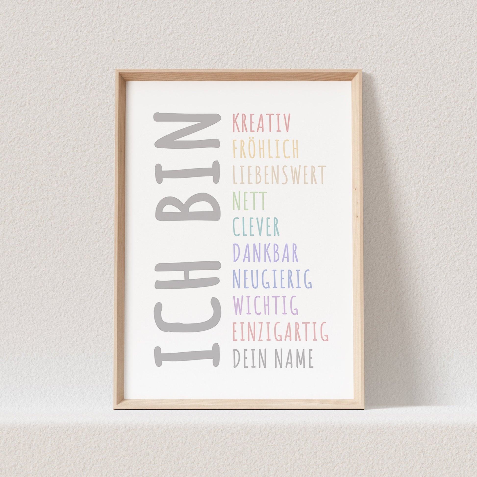 Affirmationsposter Kinder Affirmation Poster Personalisiert Positives Denken Kinderzimmer Bild