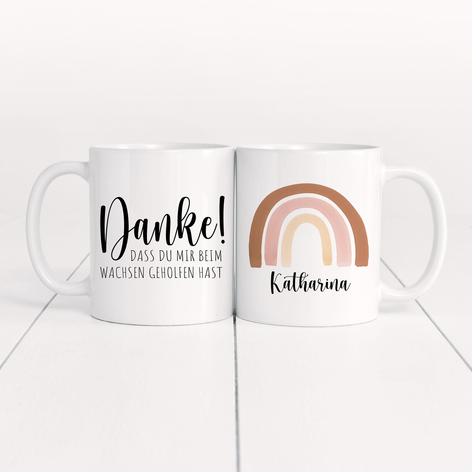 Danke Dass Du Mir Beim Wachsen Geholfen Hast Tasse Erzieherin Personalisiert Regenbogen Kindergärtnerin Geschenk Abschiedsgeschenk