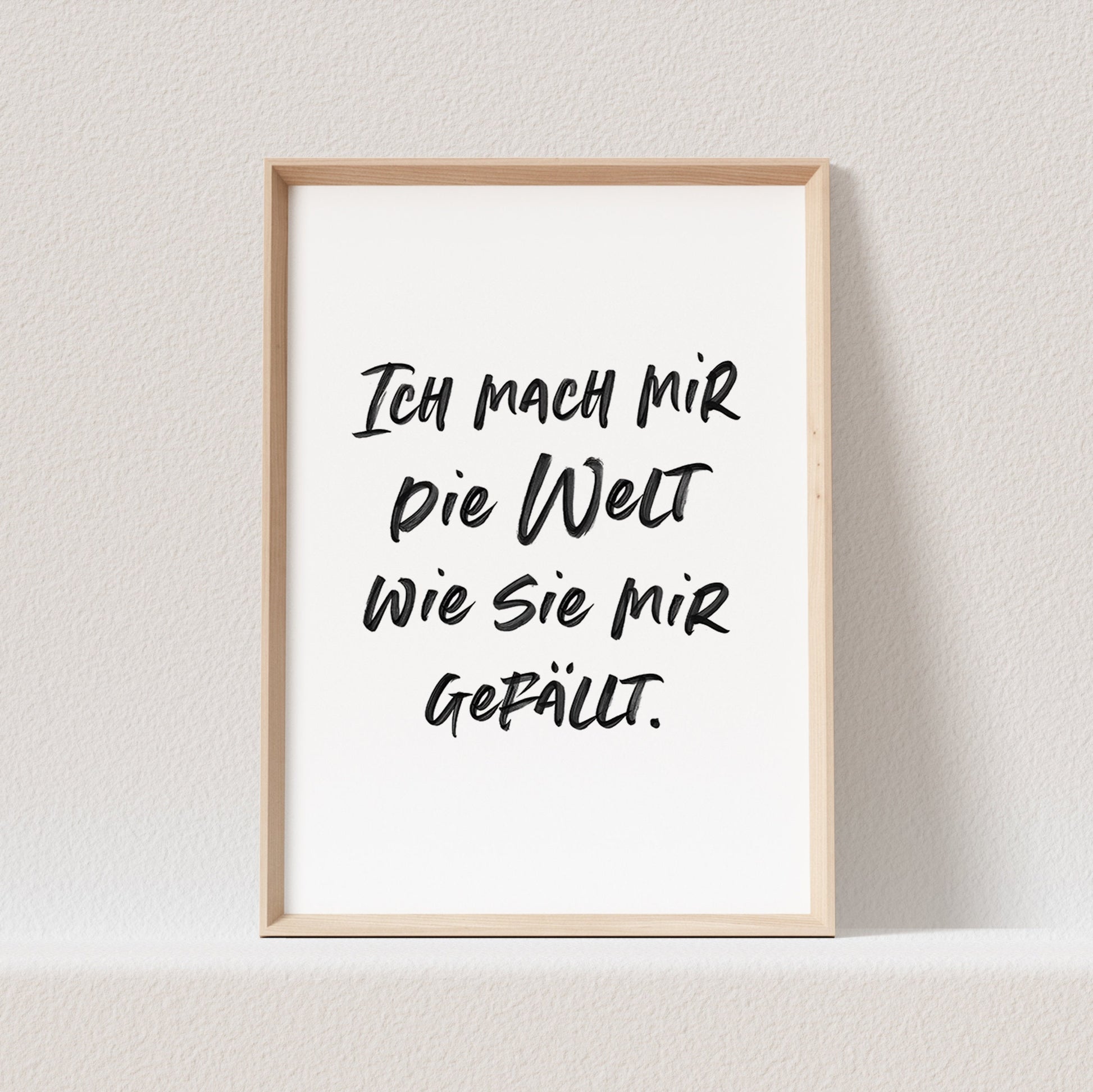 Ich Mach Mir Die Welt Wie Sie Mir Gefällt Poster Bild Kinderzimmer Babyzimmer Deko Spruch
