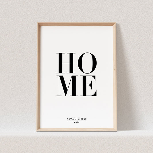 Home Poster Personalisiert Koordinaten Stadt Ort Zu Hause Heimat Personalisiertes Geschenk
