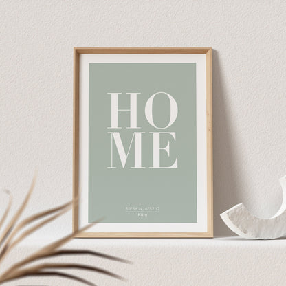 Home Poster Personalisiert Koordinaten Stadt Ort Zu Hause Heimat Personalisiertes Geschenk