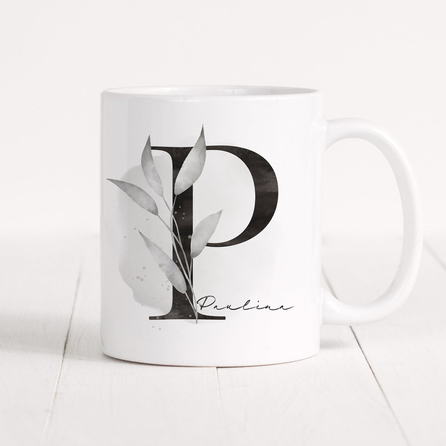 Tasse Personalisiert Namenstasse Buchstabentasse Buchstabe Name Blumen Floral Namensgeschenk
