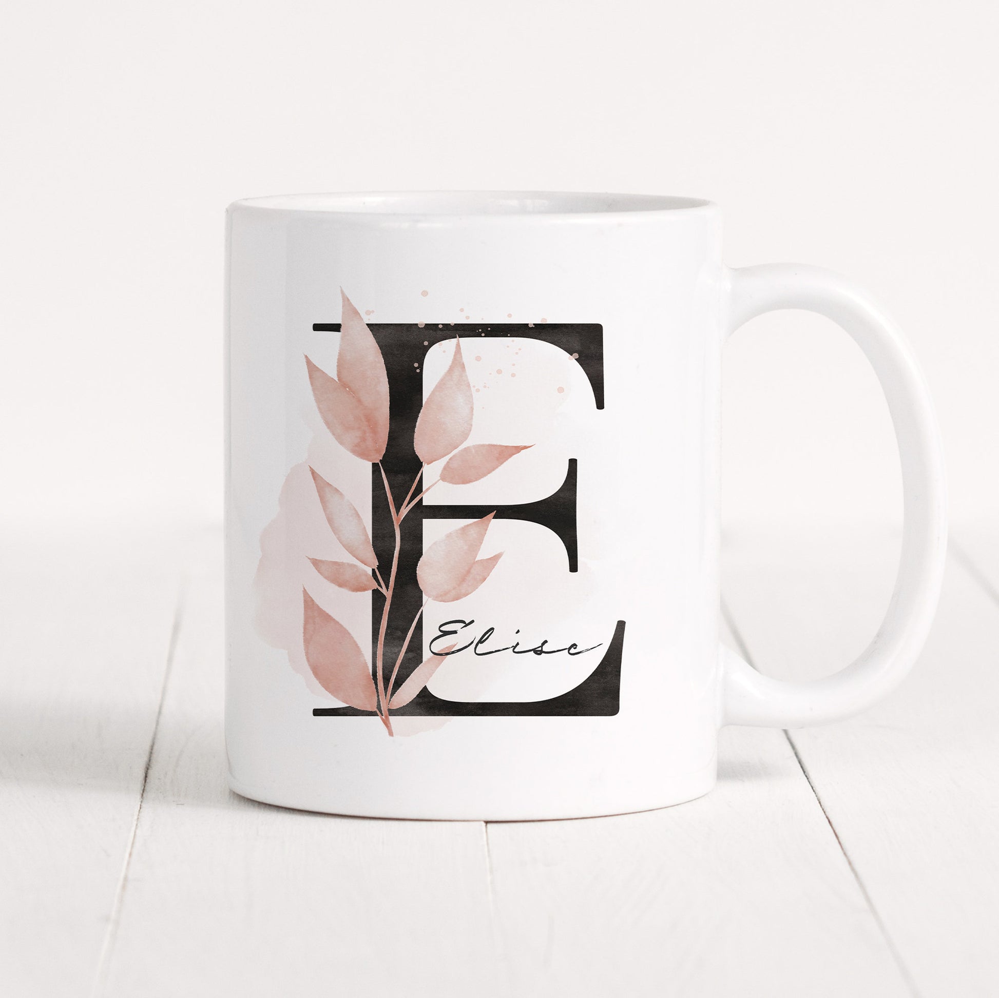 Tasse Personalisiert Namenstasse Buchstabentasse Buchstabe Name Blumen Floral Namensgeschenk