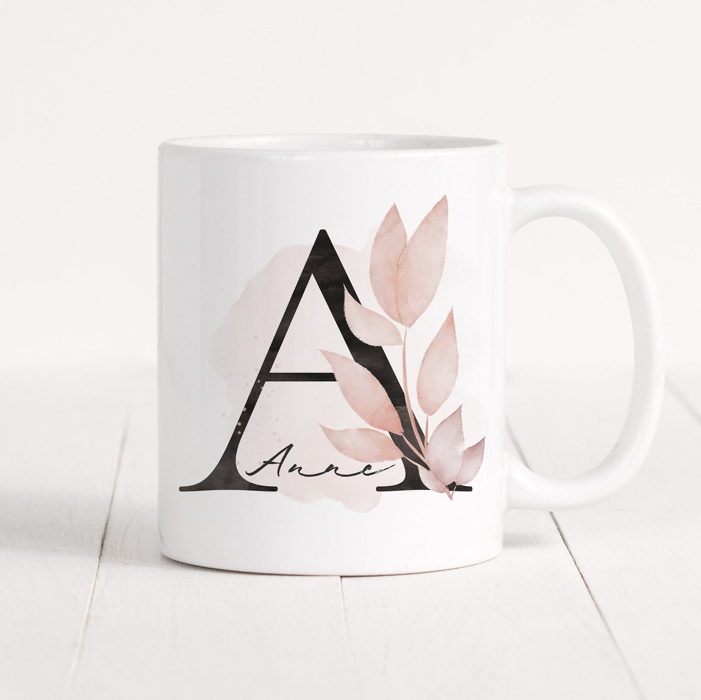 Tasse Personalisiert Namenstasse Buchstabentasse Buchstabe Name Blumen Floral Namensgeschenk